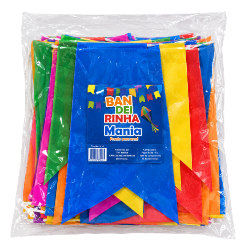 BANDEIRINHA DE SEDA MANIA